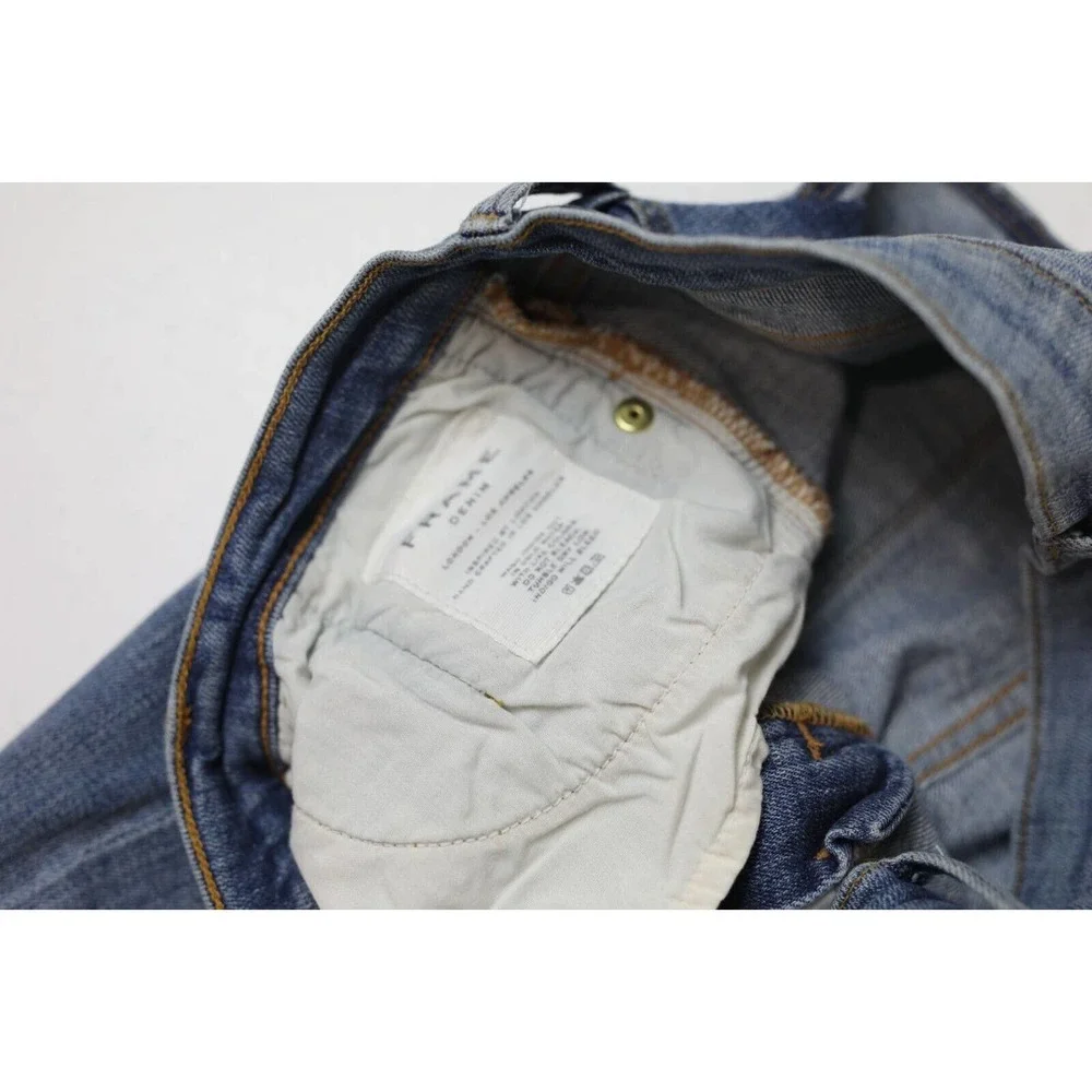 Frame Denim Womens Le‎ Debs High Ripped Straight Jeans Size 27 Distressed Denim